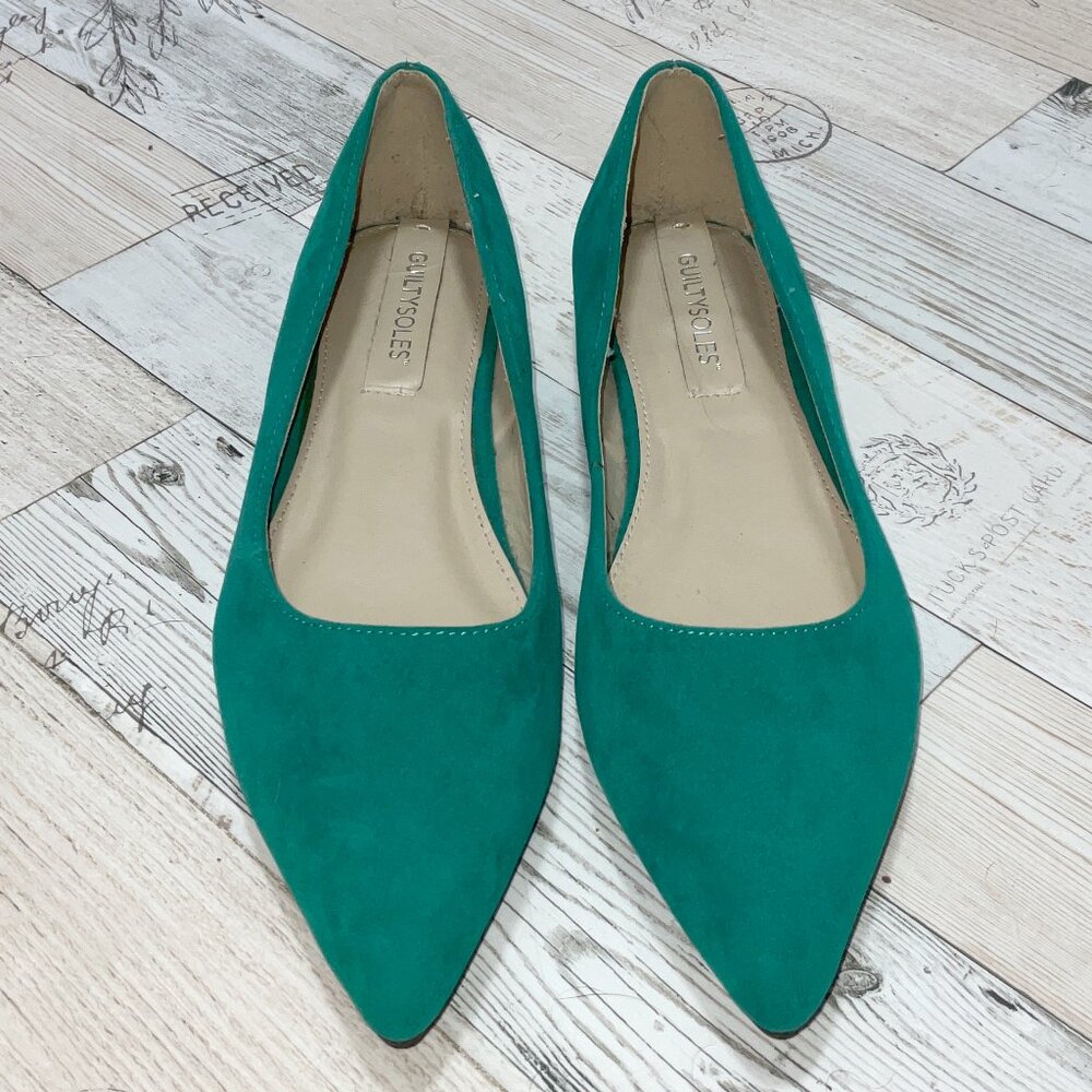 Guilty Soles Leyla Blue Green Flats